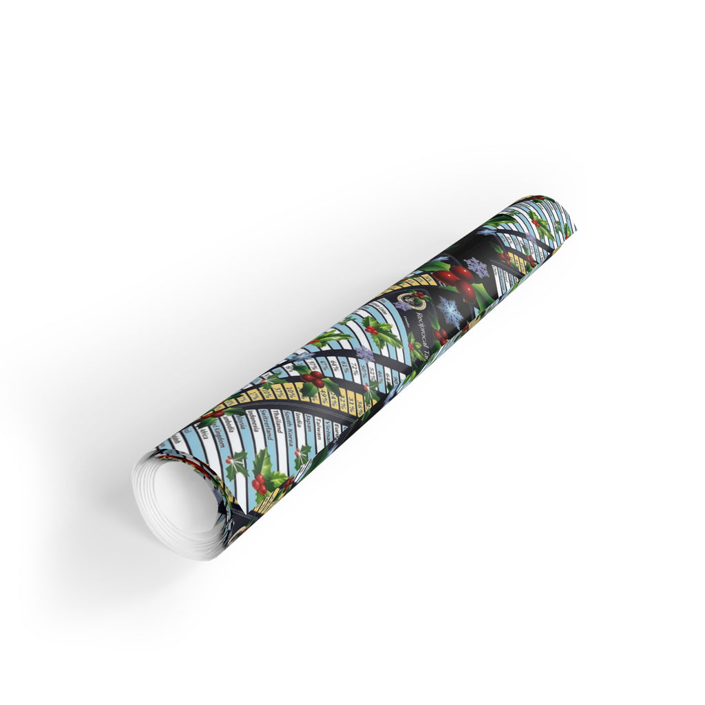 PREMIUM 'You've been liberated' Xmas Tariff Gift Wrap Roll