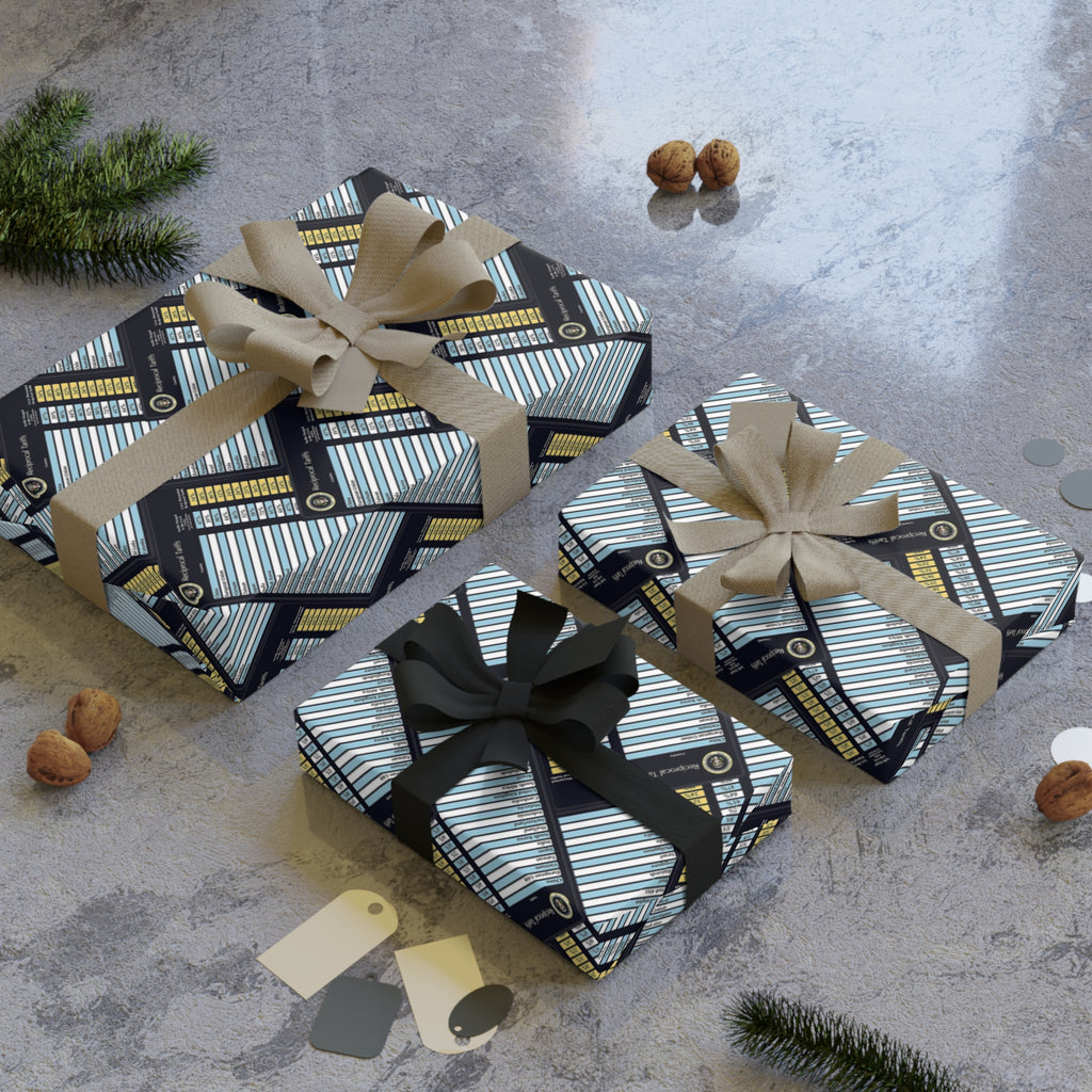 PREMIUM 'You've been liberated' Geometric Design Tariff Wrapping Paper Roll