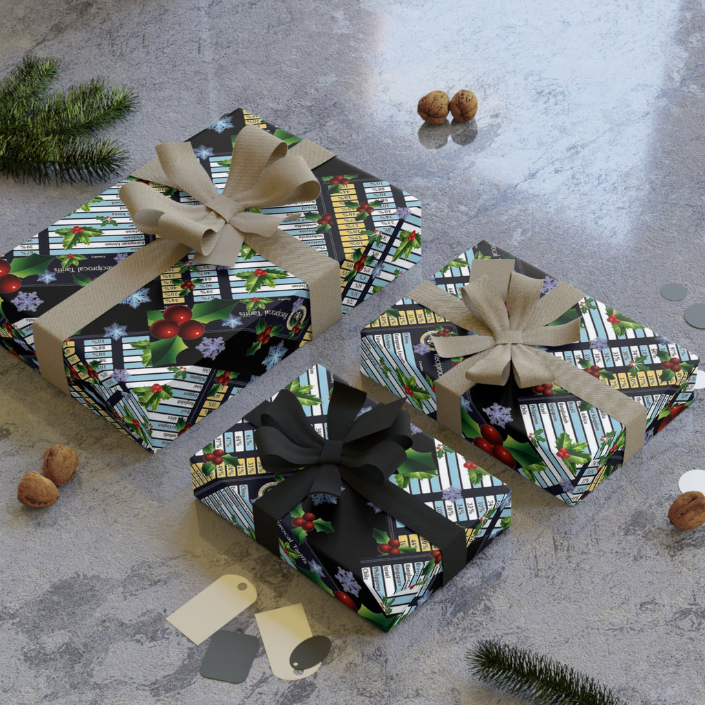 PREMIUM 'You've been liberated' Xmas Tariff Gift Wrap Roll