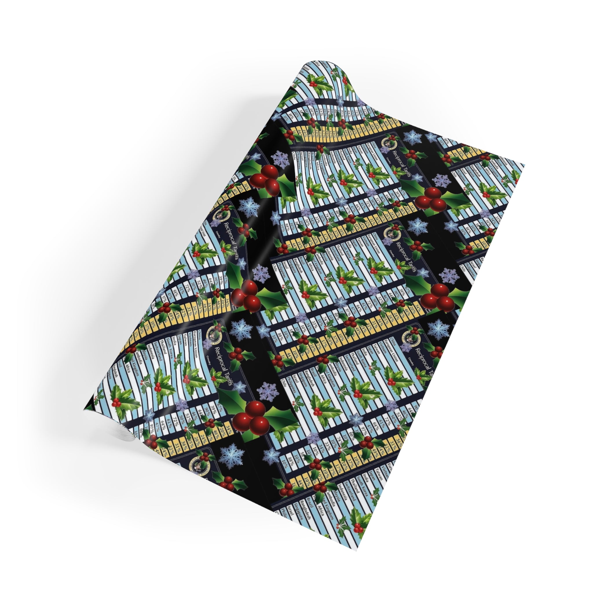 PREMIUM 'You've been liberated' Xmas Tariff Gift Wrap Roll