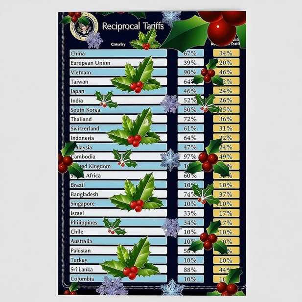 Liberation Day Xmas Greeting Cards